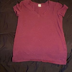 Burgundy PINK V-neck